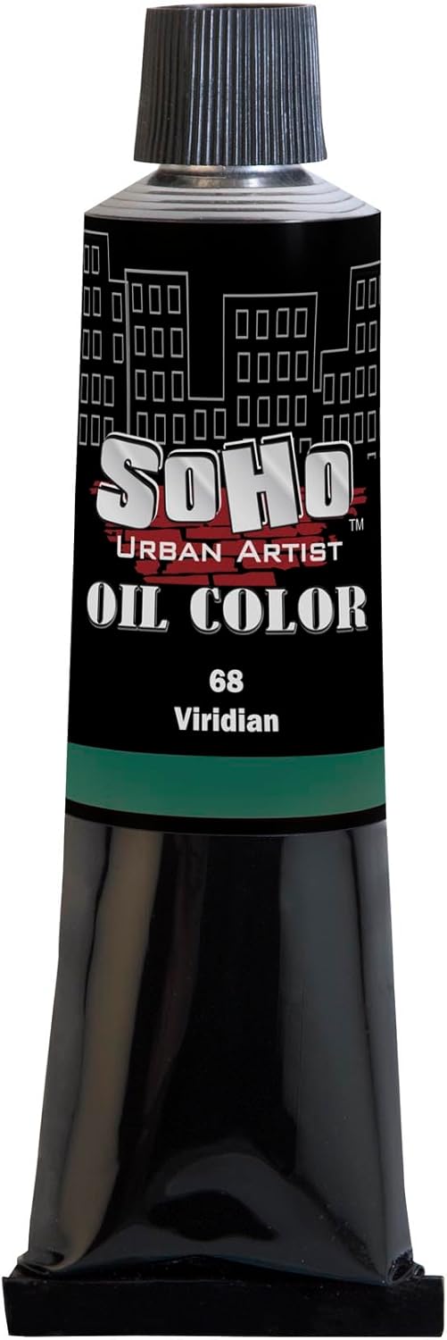 Soho Urban Artist Oil Paint - Viridian, 170 ml Tube - Best Valued Oil Colors for Painting, Excellent Pigment Load