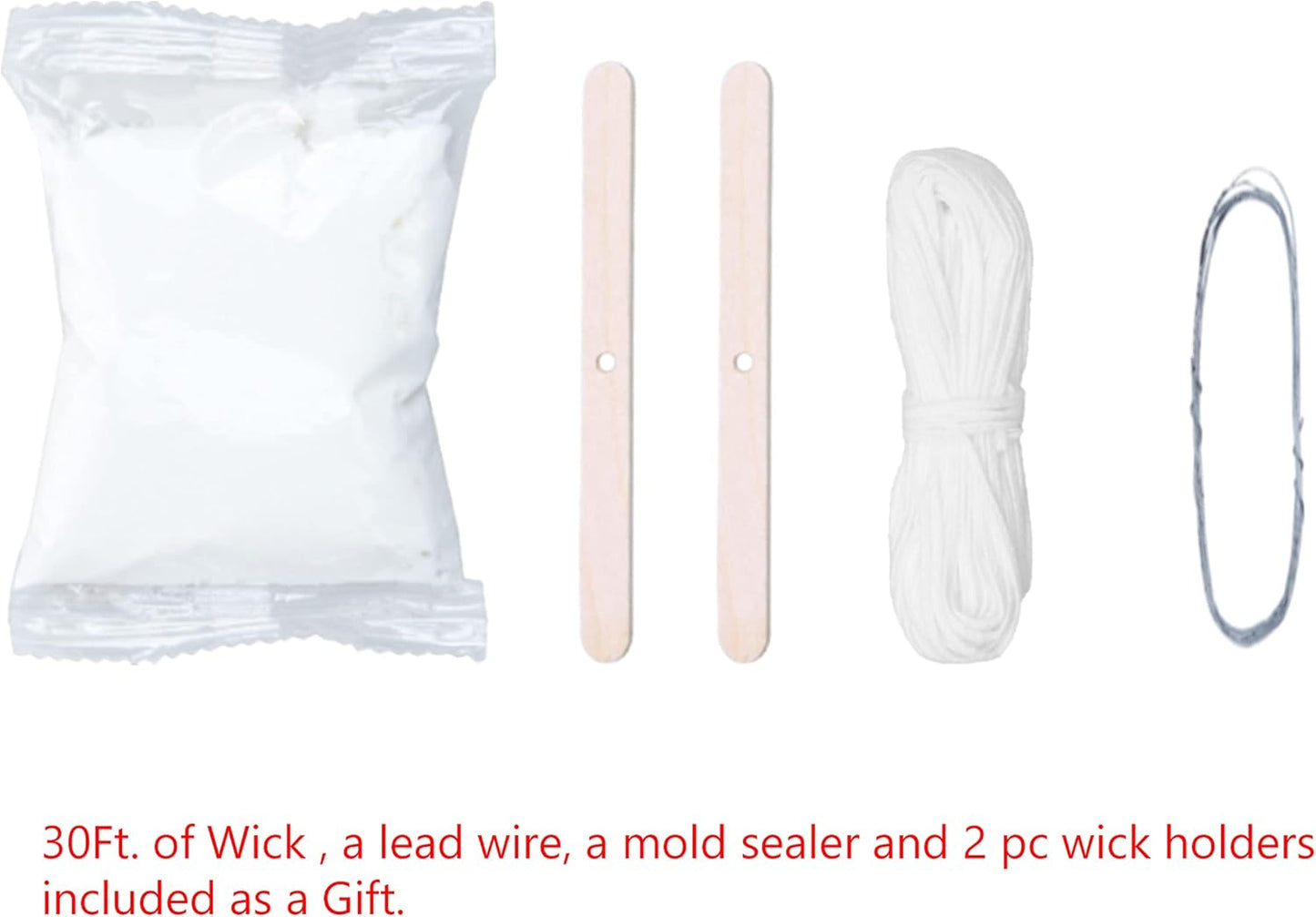 MILIVIXAY 2PCS Pillar Candle Mold -Height: 6.0inch,Diameter:2.0inch-30ft Long Wicks, 2pcs Wick Holders, a Mold Sealer and a Lead Wire Included as a Gift.