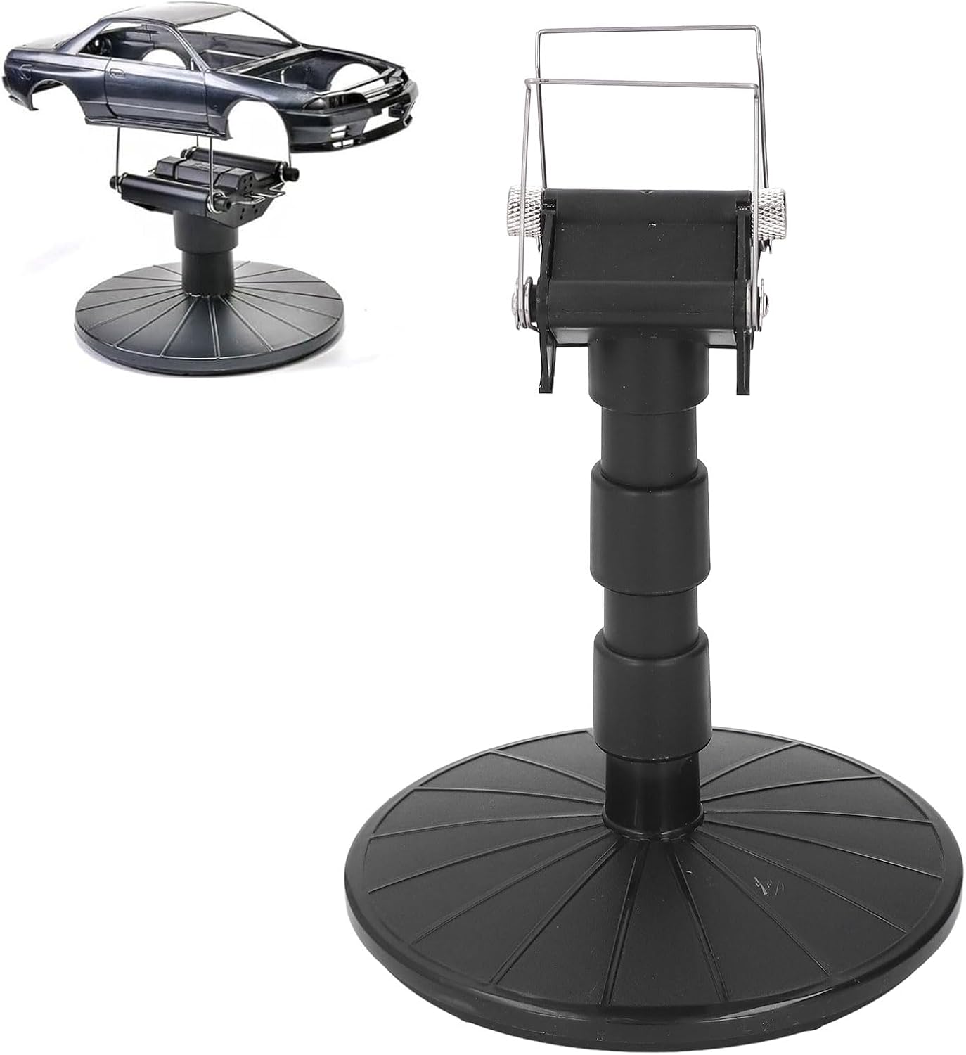 Spray Work Painting Stand, Model Painting Stand Base Holder, Adjustable Height Spray Work Painting Turn Table Stand, Spray Painting Stand Base for DIY Model Car