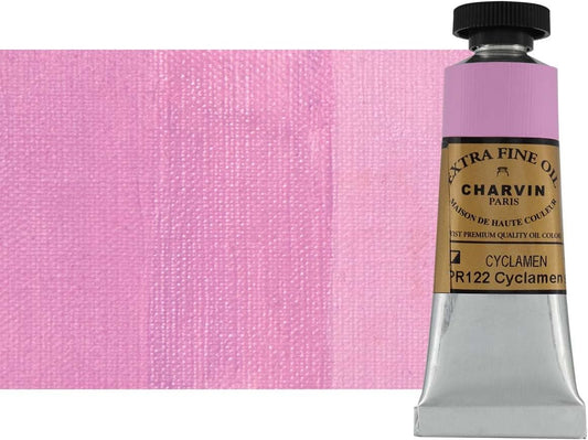 Charvin Extra Fine Oil Paint, Cyclamen 20 ml - Triple-Milled, Rich Texture, Poppy Oil-Based, Light-Fast, Handmade, Archival Quality