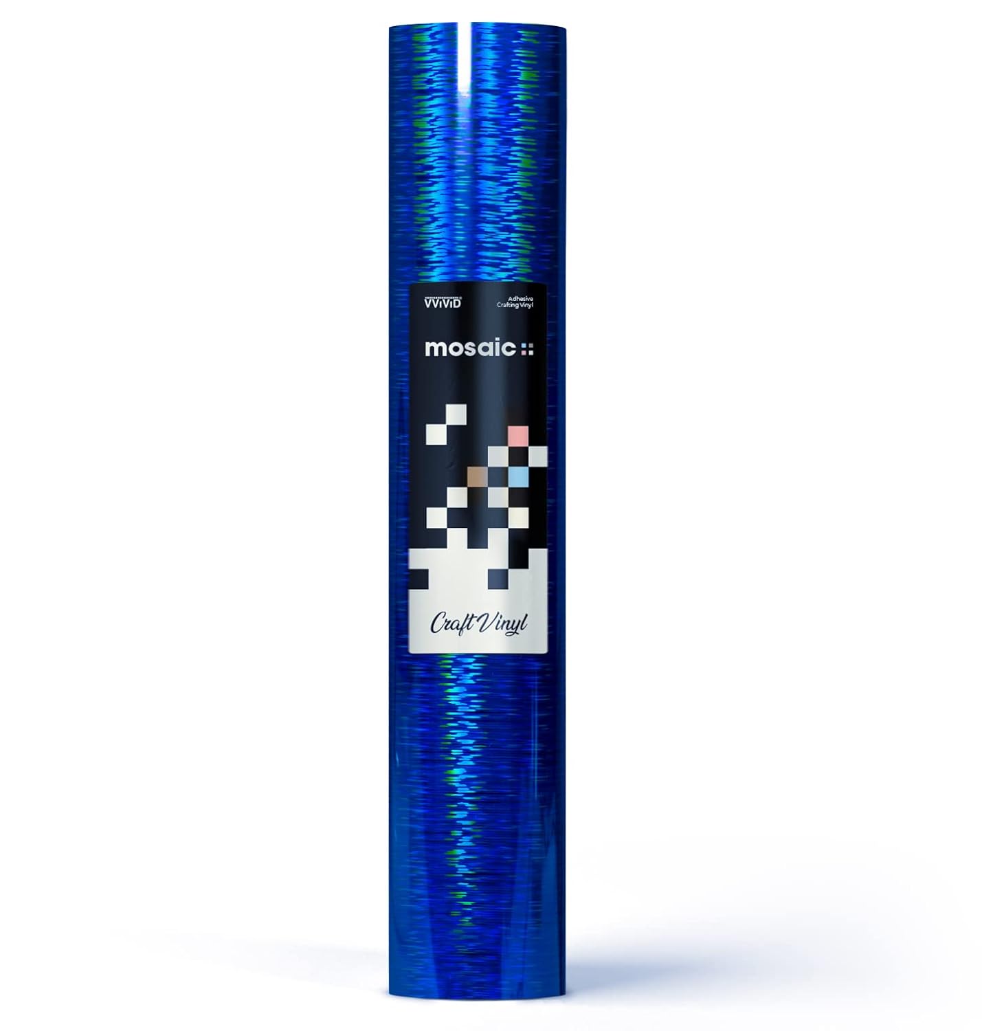 VViViD Mosaic+ Crafting Vinyl (Blue Brushed Holographic, 1ft x 5ft)
