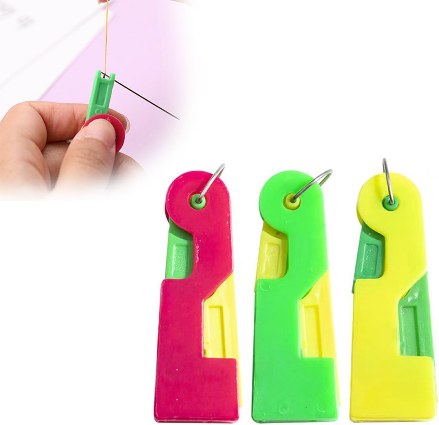 Automatic Needle Threader - 2025 New Plastic Quick-Loop Device for Hand Sewing, Embroidery, & Cross-Stitch Crafts, Universal Compatibility Across Various Sewing Machines (6)