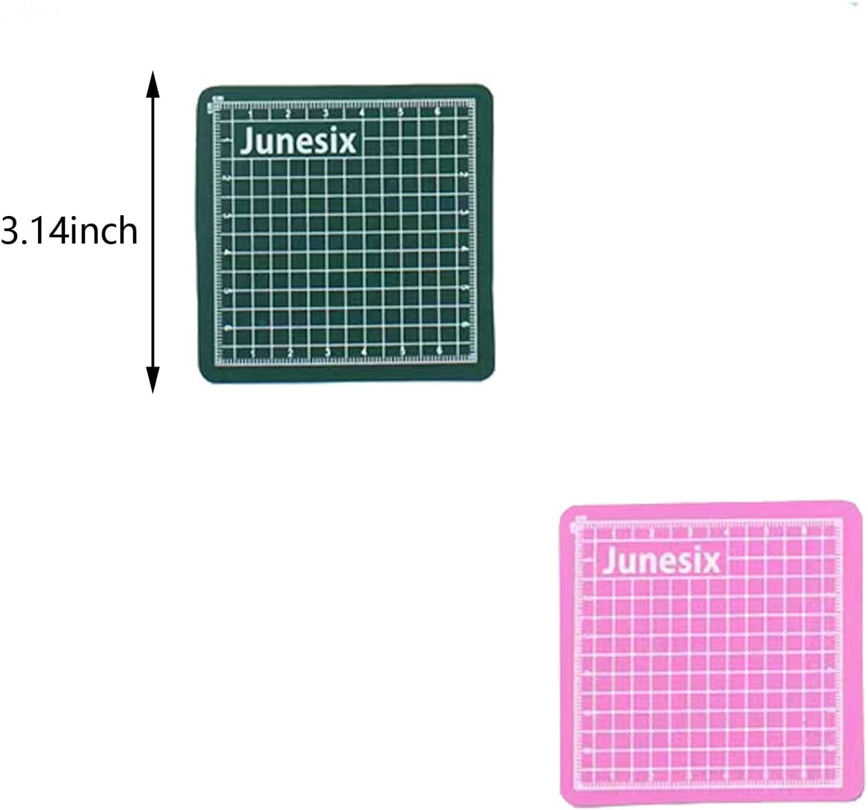 4PCS Mini Cutting Pad Self Healing Craft Mat Small Sewing Cutting Mat Non-Slip Mini Cut Board for Scrapbooking Quilting Sewing Accessories Green