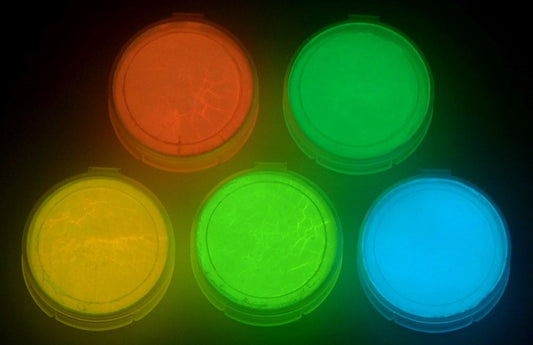Fluorescent 5 Color Pack Glow in The Dark Pigment Powder - 12g Each, 60g Total…