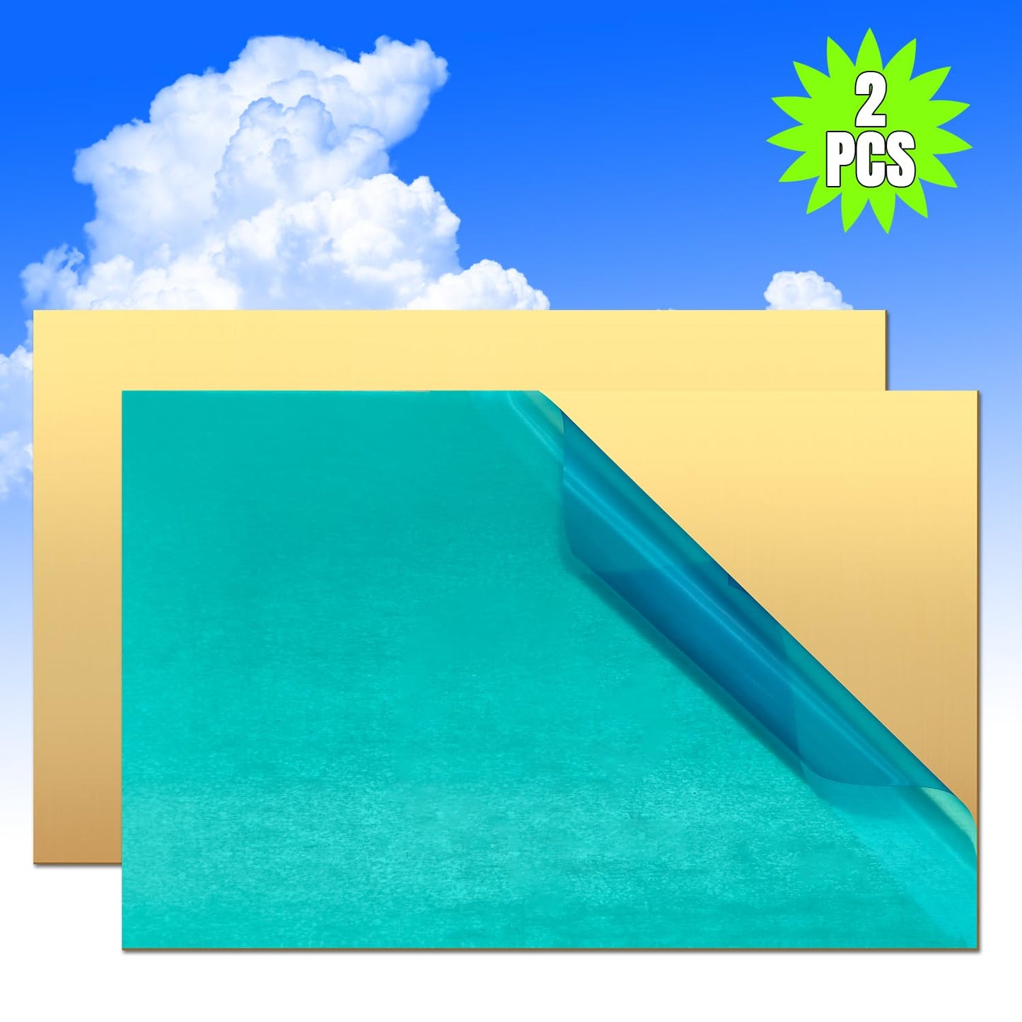 Brass Sheet,4" x 8"-18 Gauge(1mm) Thickness,99.9% Pure Brass Plates for DIY, Jewelry, Electrical, Repair, Industrial(2 Pac）