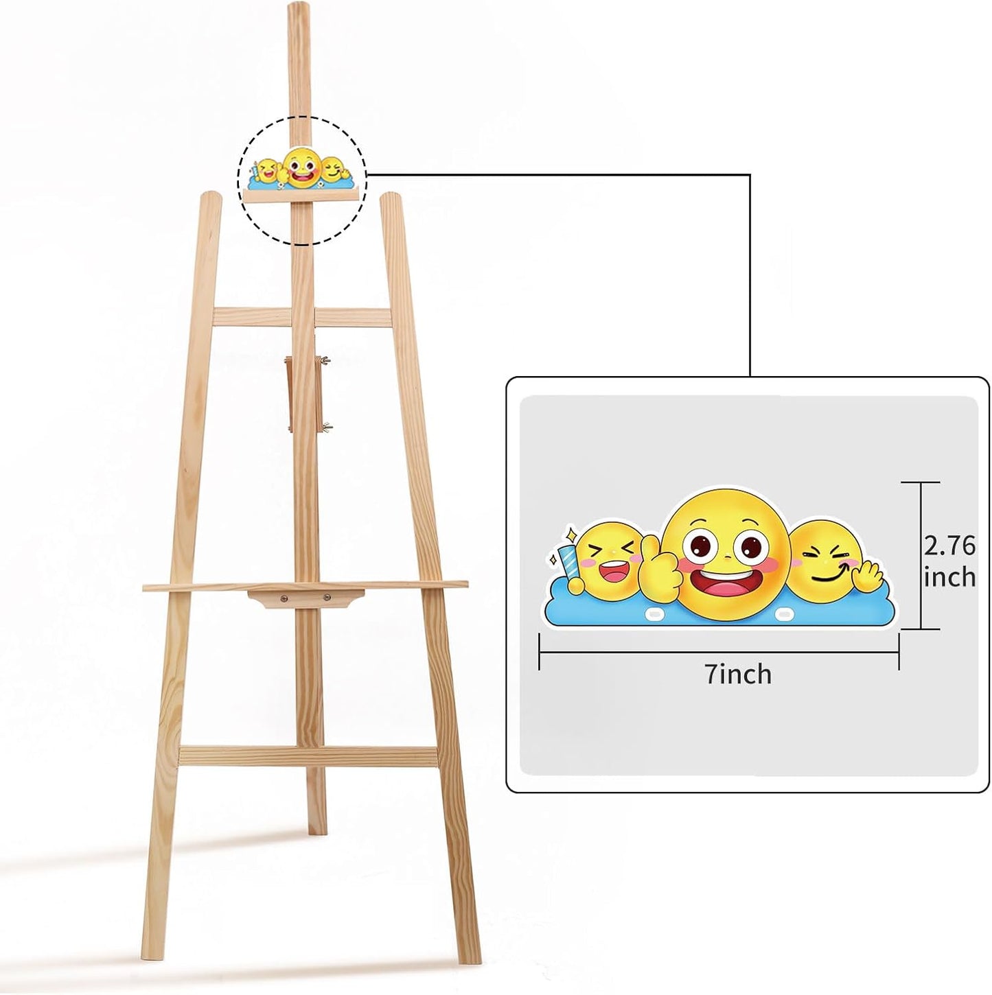 Wooden Easel Stand for Sign and Painting - Adjustable Artist Easel for Adults - Home & Wedding Display, Art Easel with Canvas Holder for Studio, Classroom