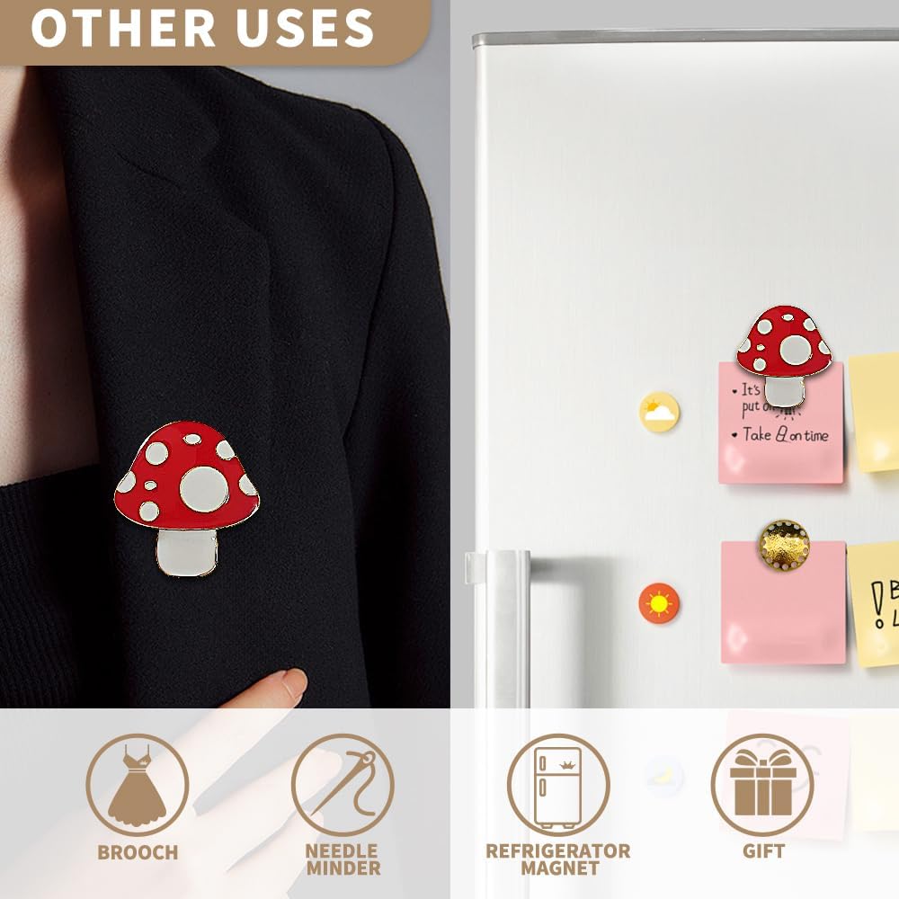 Needle Minder Magnet, Magnetic Needle Minder, Needle Minders Magnetic Cross Stitch Accessories, Magnetic Needle Holder, Life Tree, Butterfly, Cats, Owl, Heart (Mushroom)