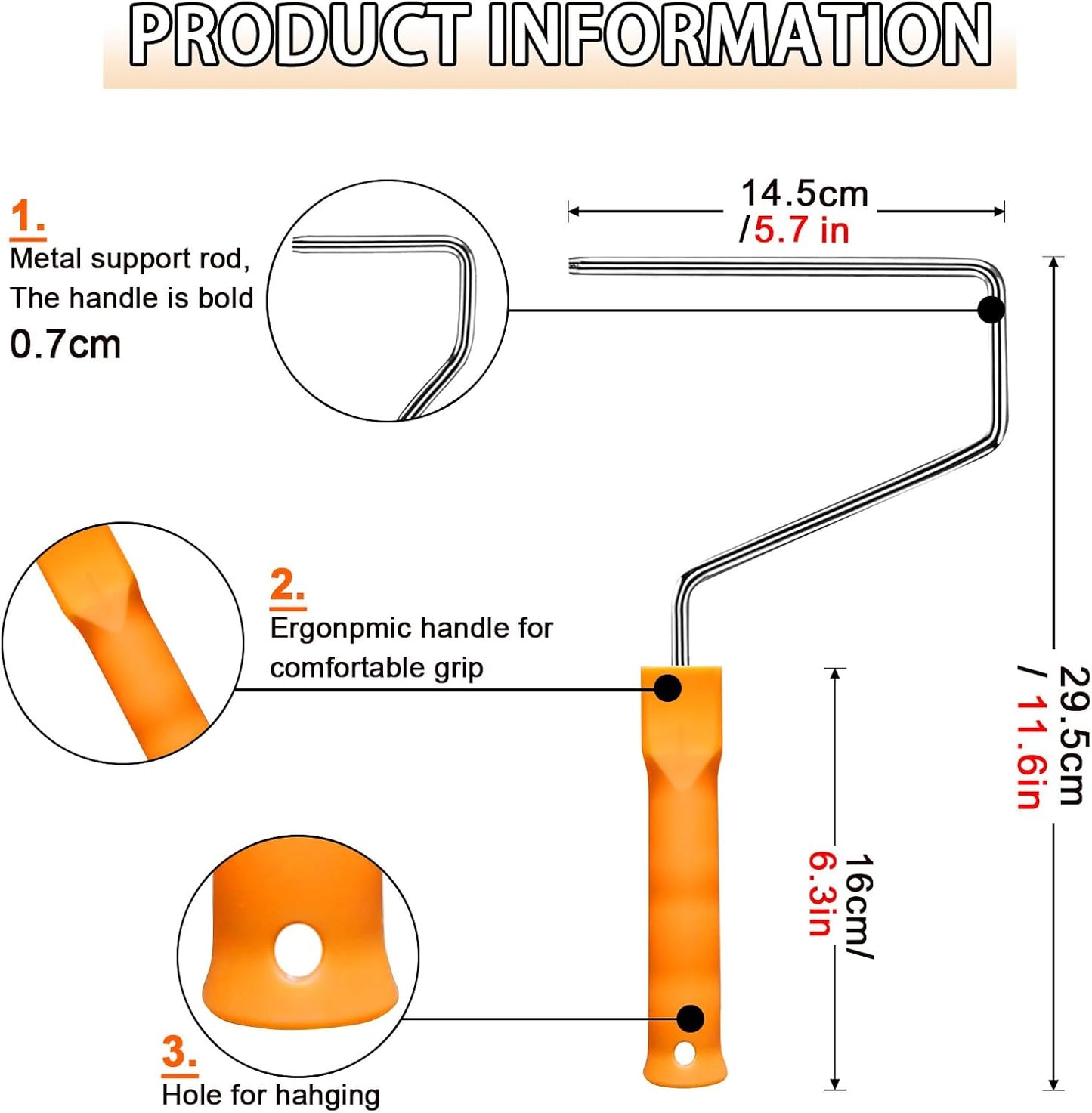 15 Pcs Paint Roller Cover with 2 Frame Set, 6 inch Microfiber Roller Covers, Washable Covers for Roller Frame, House Painting Supplies, Naps for Paint Roller Brush for Painting Walls Ceilings