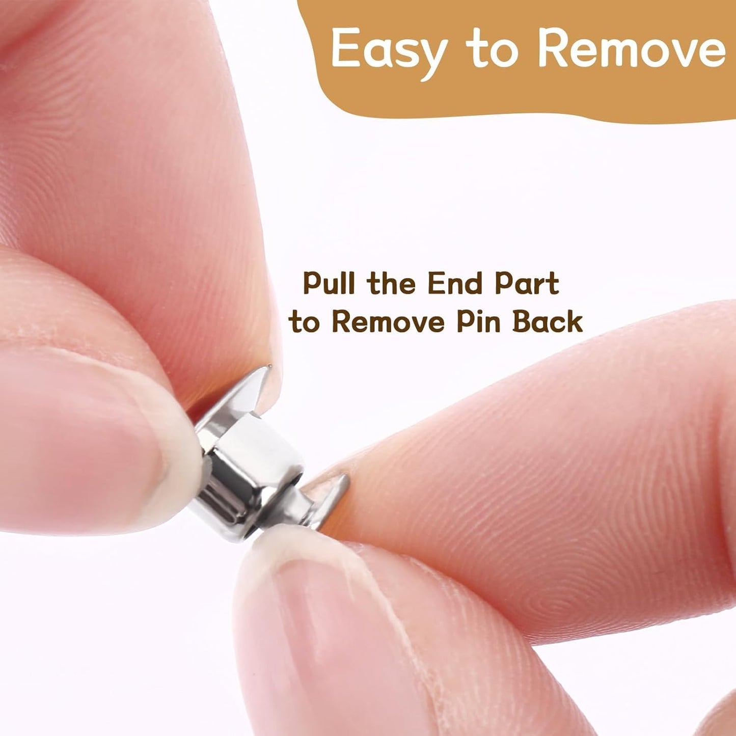 DECYOOL 200PCS Metal Locking Pin Backs, Pin Keepers Clasp Pin Backs Locking Buckles for Brooch DIY Crafts Badges Enamel Lapel Needles Pin Lock