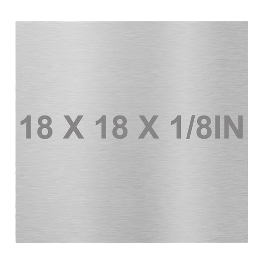 6061 T651 Aluminum Sheet Metal 18 x 18 x 1/8 (0.125”) Inch Flat Plain Aluminum Plate Covered with Protective Film, Heat Treatable Rectangle 3MM Aluminum Metal Plate for Crafting, Industrial