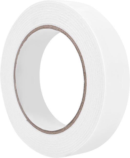 ToLanbbt Double Sided Foam Tape 1In x 10FT, Mounting Tape Heavy Duty, Strong Adhesive Weatherproof Seal Strips for DIY Craft Picture Poster, Car & Gap Filling Mountings, Home Office Decor (White)