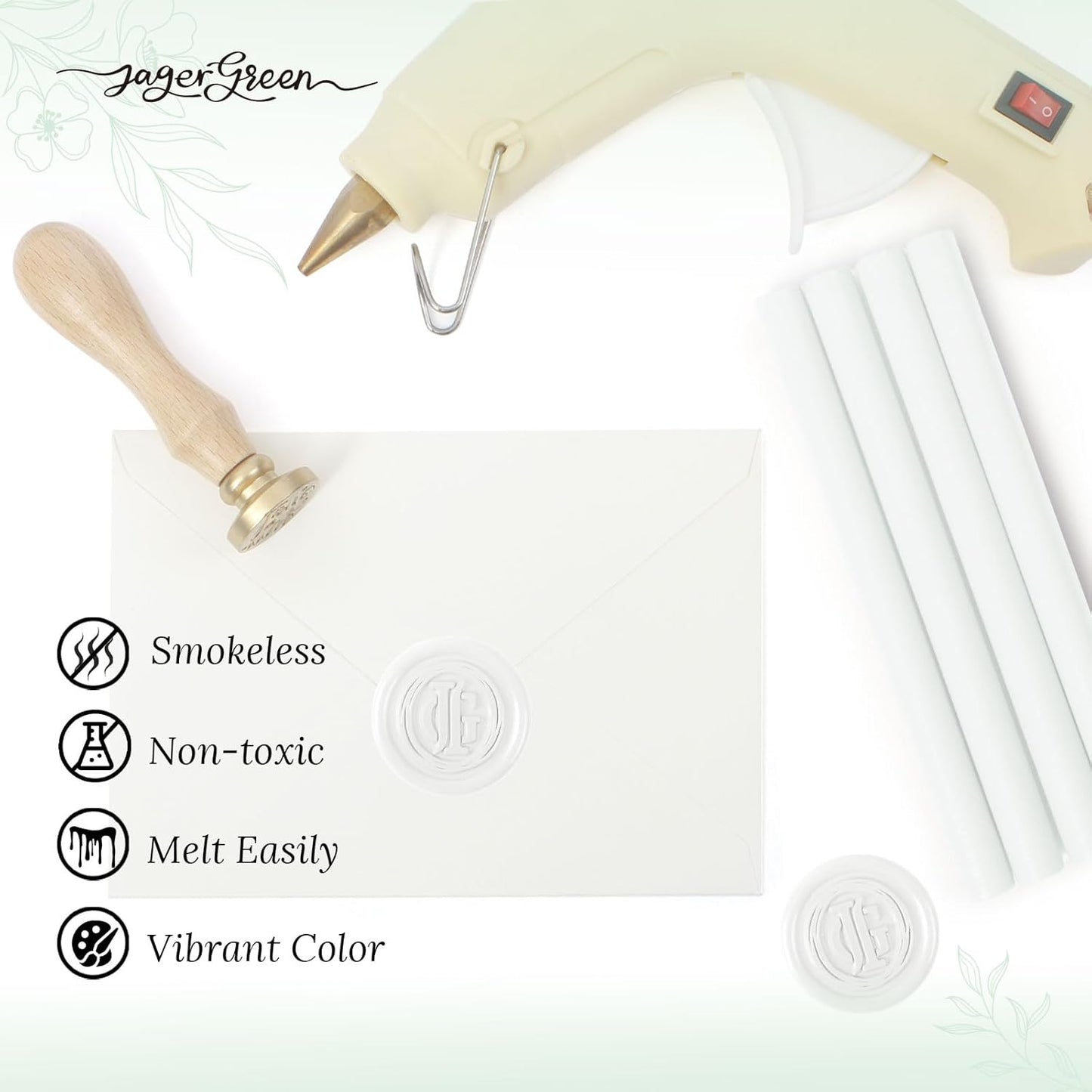 Glue Gun Wax Seal Sticks, 8 Pcs White Sealing Wax Sticks for Wedding Invitation Envelopes, Antique Stamp Seals, Letter Sealer, Scrapbook Supplies, Christmas Cards, Gifts Wrapping