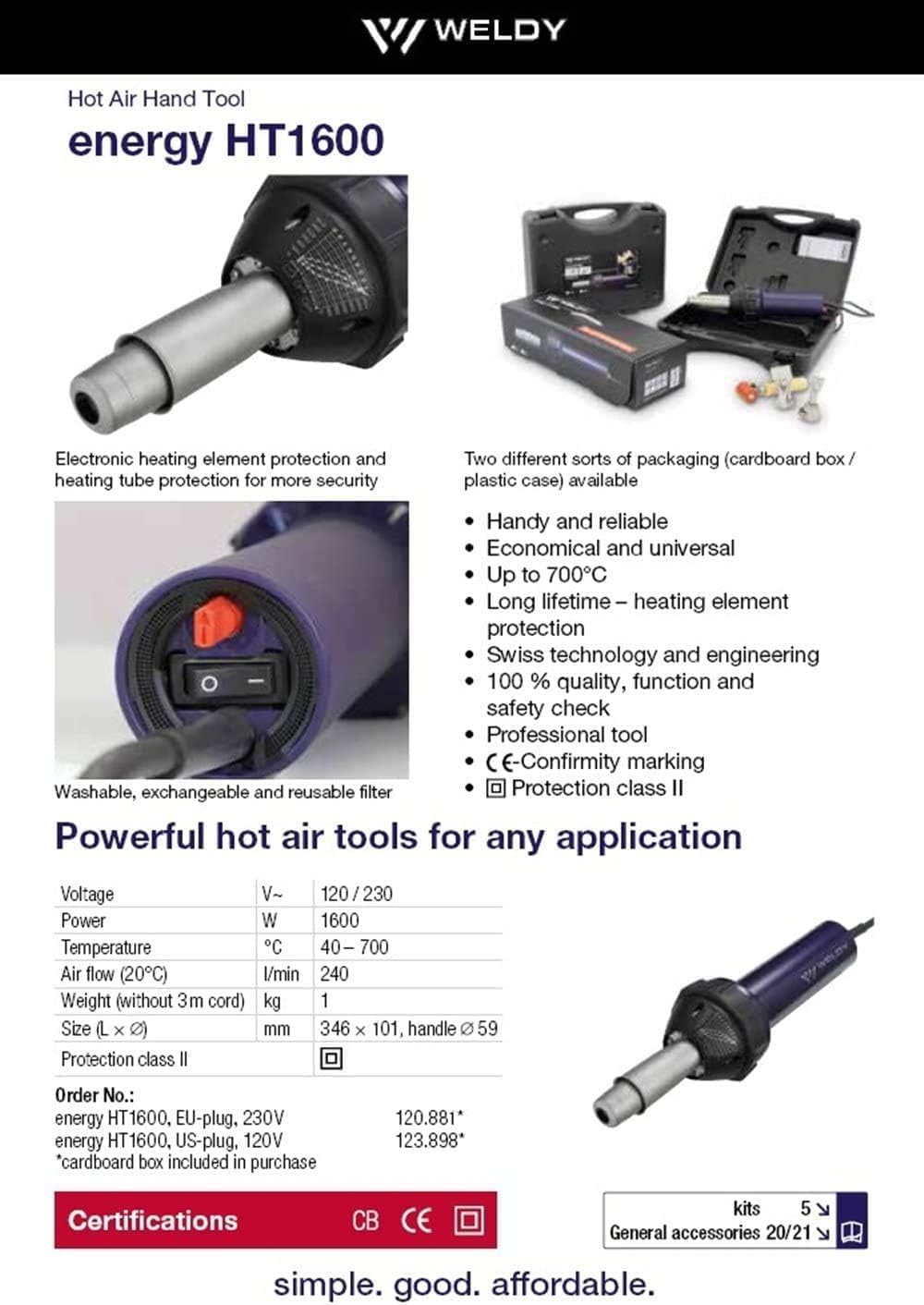 1600w Hot Air Torch Plastic Welding Gun Welder Pistol Flooring Tools Flooring Welding Kit (Heat Gun With Flooring Tools)