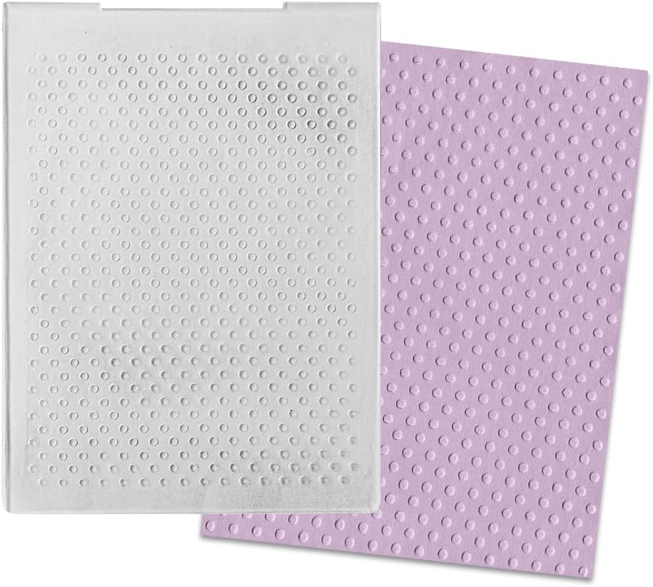 ALIBBON Dots Plastic Embossing Folders for Card Making, Dot Background Embossing Folders for DIY Scrapbooking, Dots Pattern Template Folders for Paper Craft Photo Album Decorations