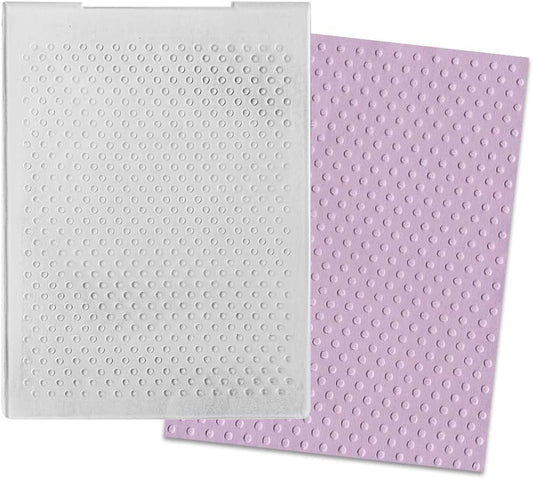 ALIBBON Dots Plastic Embossing Folders for Card Making, Dot Background Embossing Folders for DIY Scrapbooking, Dots Pattern Template Folders for Paper Craft Photo Album Decorations