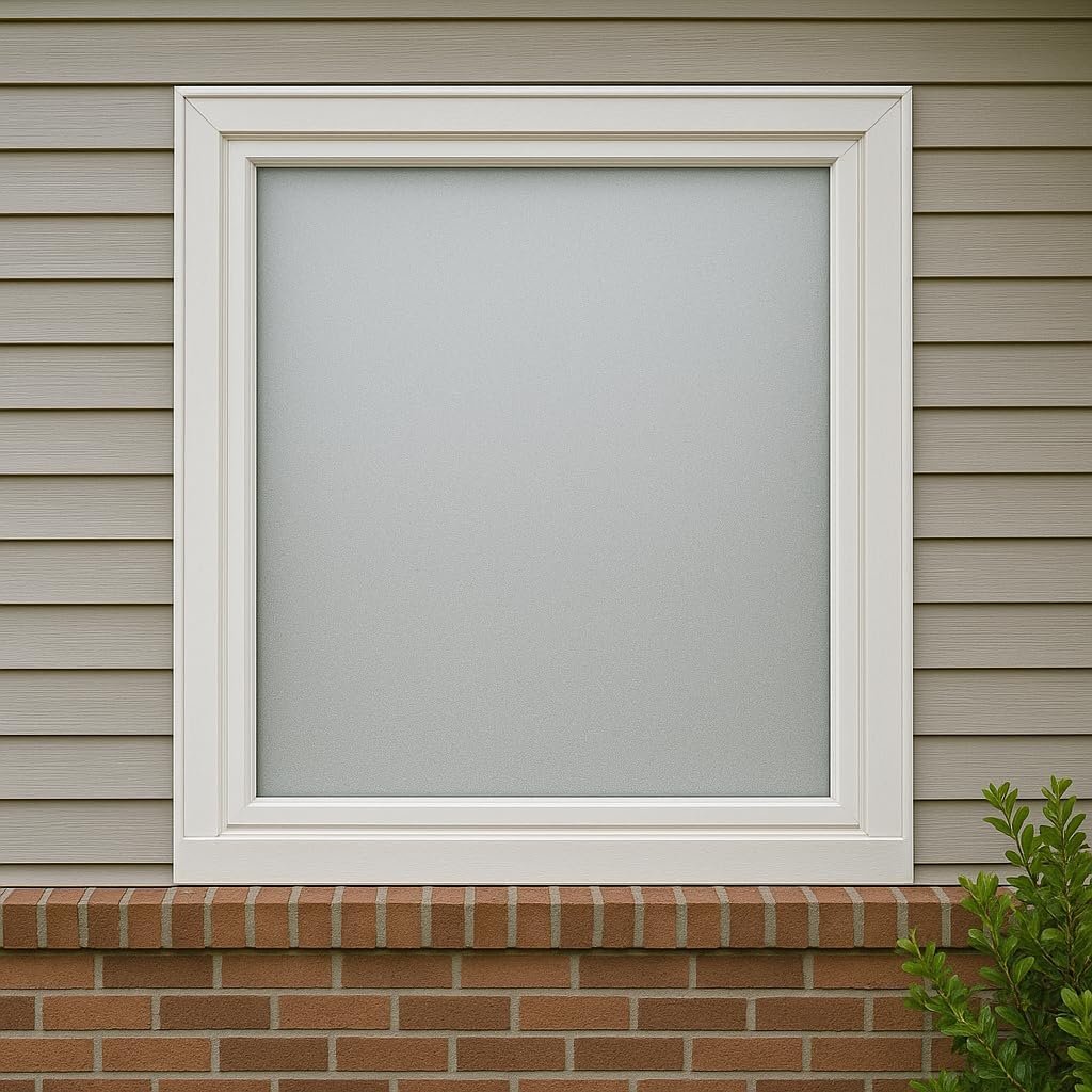 Rockrose Matte Frost Home Window Tint Film - Decorative Opaque Privacy Film Frosted for Home Offices Shower Door with UV Blocking - 60 in x 100FT - Matte Frost