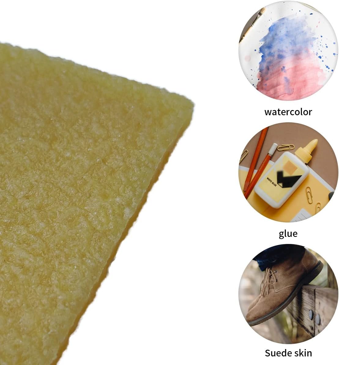 6PCS Rubber Cement Eraser - Glue Runner & Residue Pick-Up Eraser for Removing Adhesive & Residues from Paper, Plastic & More