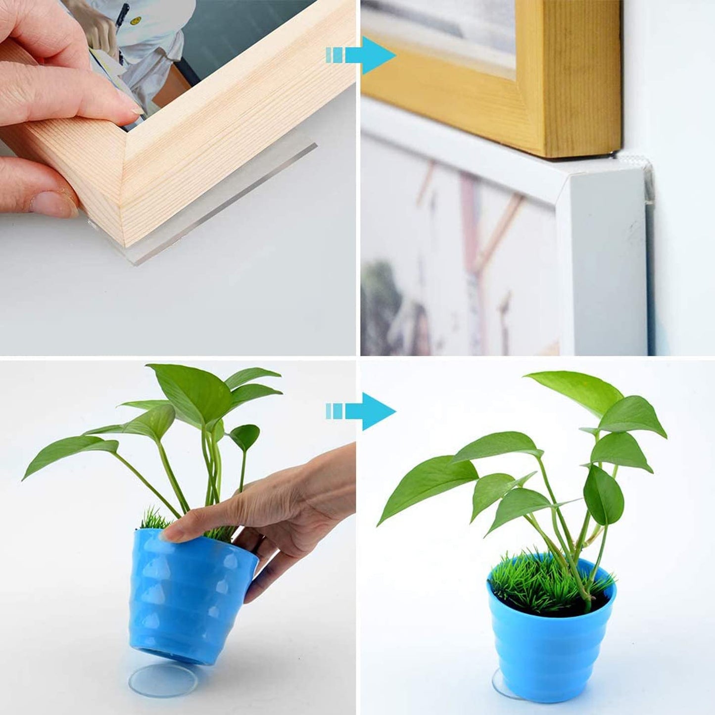 BRAVESHINE Double Sided Adhesive Tape - 18 Pack Removable Wall Stick Mounting Tape - Washable Clear Nano Tape for Crafts Decorations, Keep Rug Corner Flat, Indoor Outdoor Use - Round 2 Inch