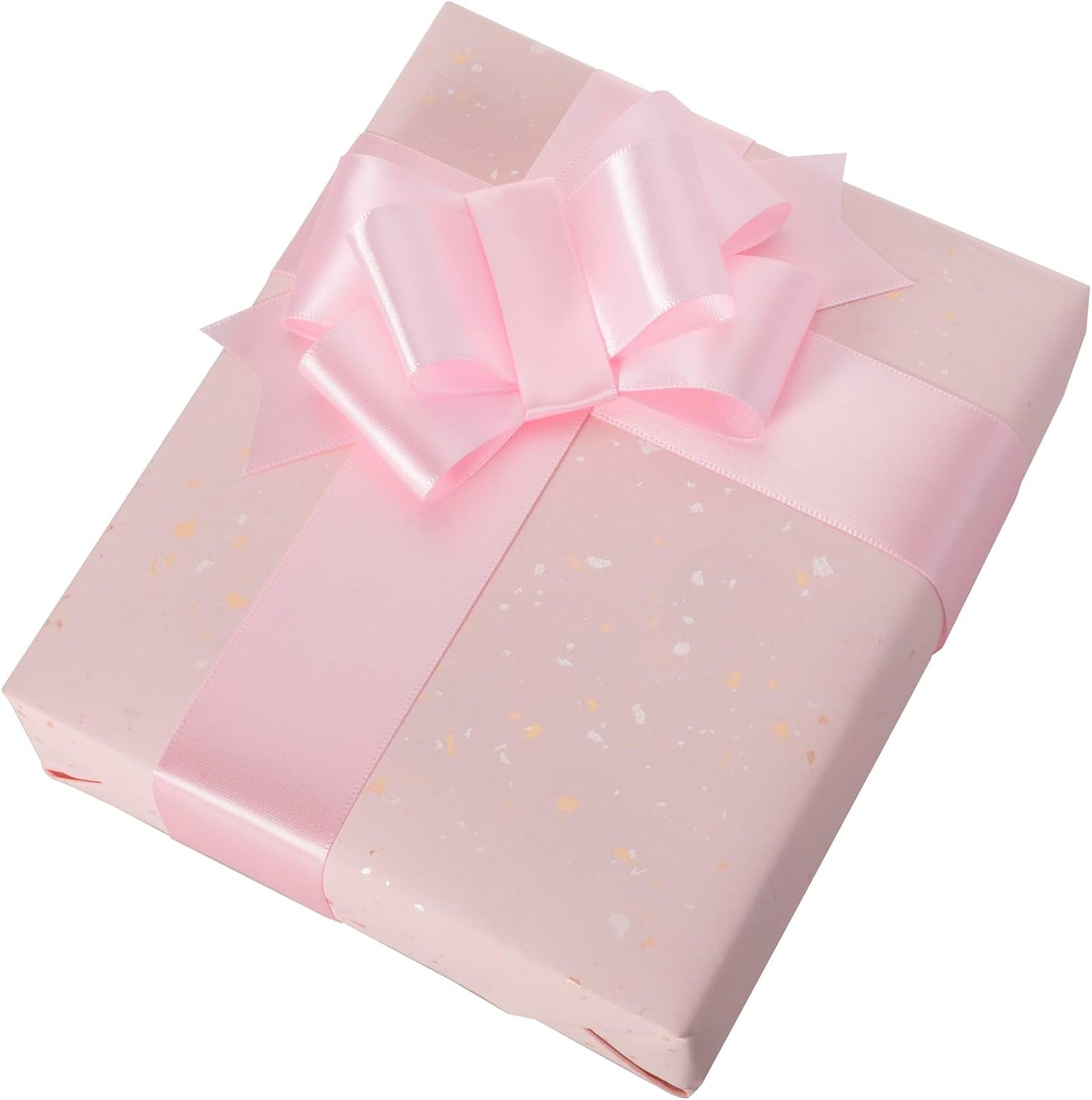 1-1/2 Inch Light Pink Ribbon, 50 Yards Craft Polyester Satin Ribbon Perfect for Gift Wrapping, Handmade Roses, Wedding Party Decorations and DIY Crafts