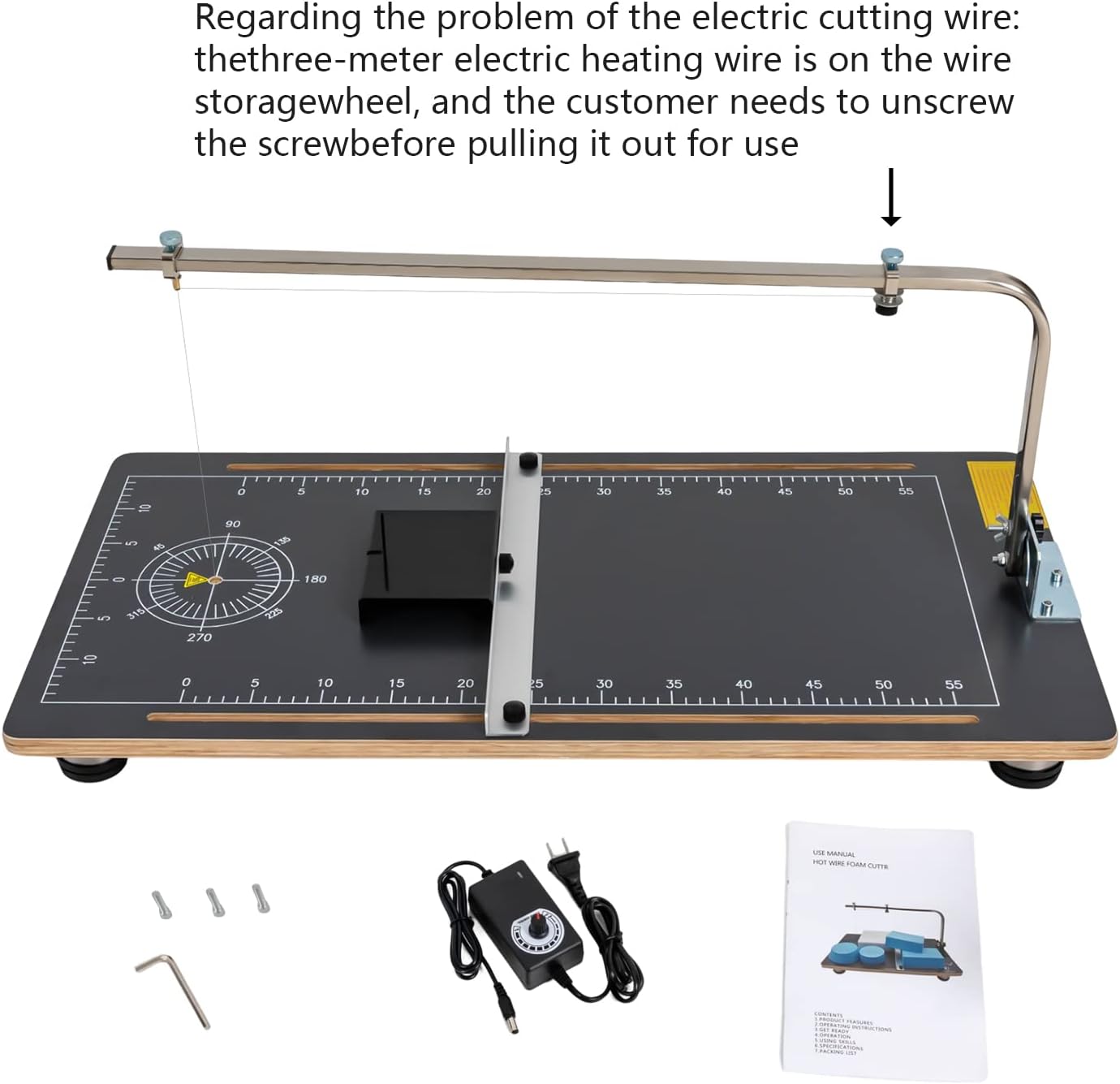 Foam Cutting Machine 110V 30W Hot Wire Board Foam Cutting Machine,Styrofoam Cutter Cutting Foams Table Tool Temperature Adjusted for Sponge Pearl Cotton Kt Board Cutting,Black