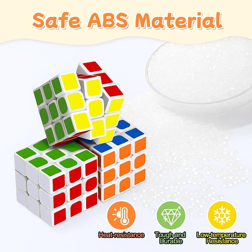 24 Pack Mini Puzzle Cubes Party Favors for Kids, 3x3 Mini Magic Cube Puzzle Prize Set for Kids School Rewards, 1.18inch Bulk Small Toys for Party, Birthday, Christmas Stocking