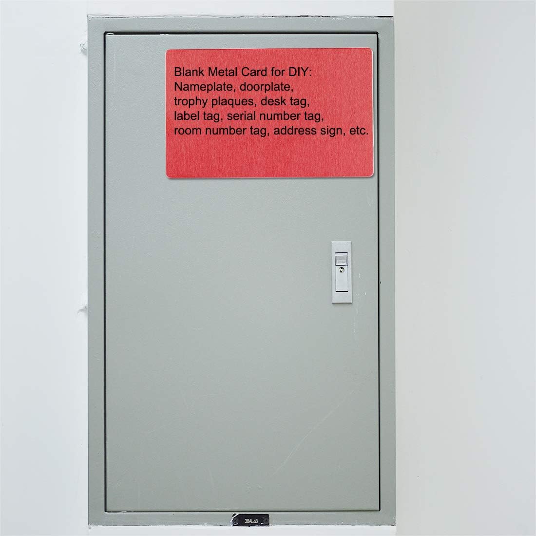 uxcell Blank Metal Card 80x50x1mm Anodized Aluminum Plate for DIY Laser Printing Engraving Red 5 Pcs