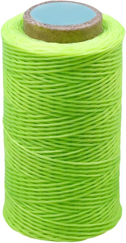 284 Yards Waxed Thread, 210D Heavy Duty for Leather Sewing, Upholstery, 0.8mm Flat Waxed for Bookbinding, Shoe Repairing, Leather Projects