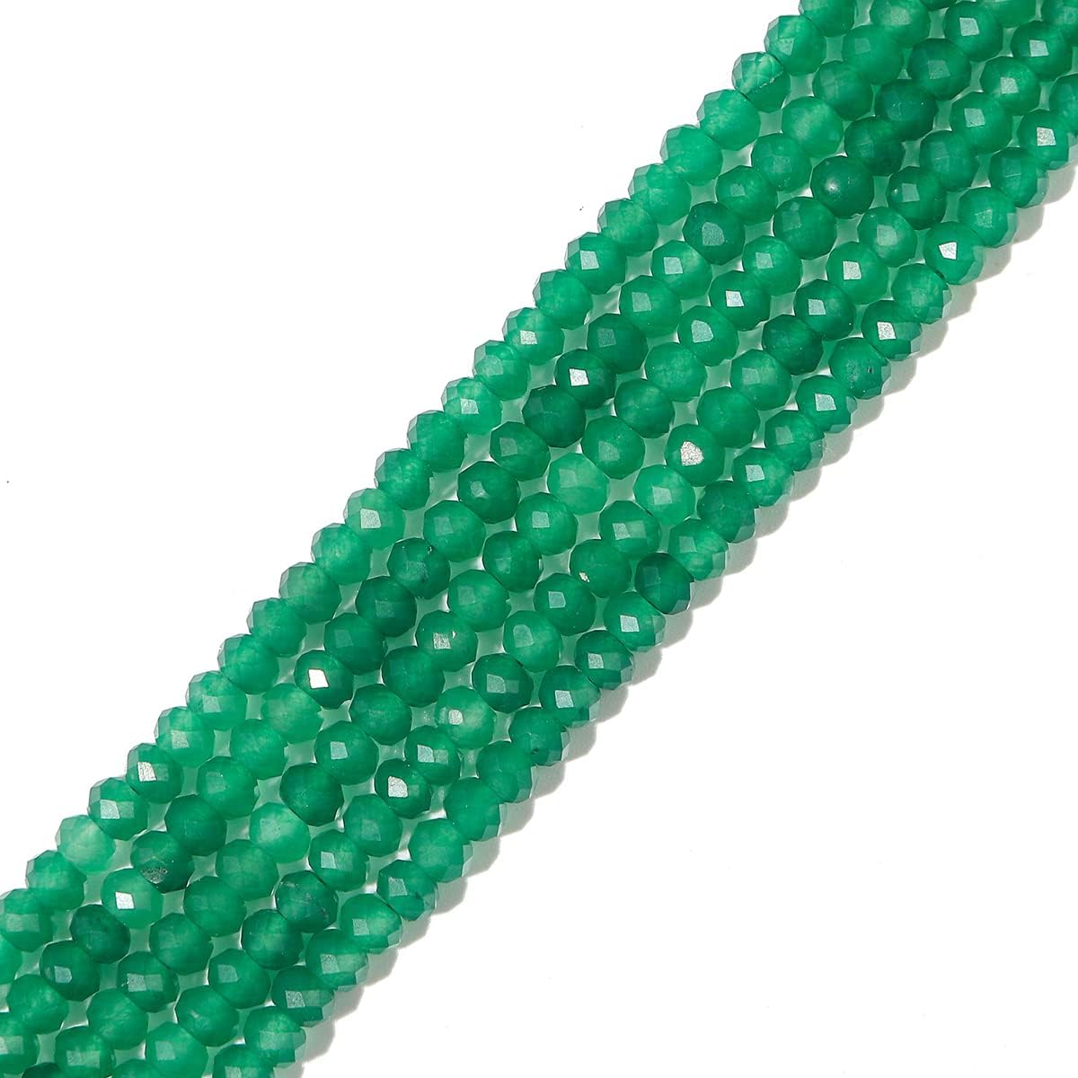 Natural Green Aventurine Beads 4x2mm 120pcs Faceted Rondelle Loose Semi Gemstone Beads for Jewelry Making Design
