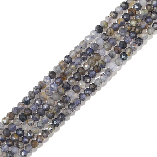 Natural Black QuartzRutilated Beads 4x2mm 120pcs Faceted Rondelle Loose Semi Gemstone Beads for Jewelry Making Design