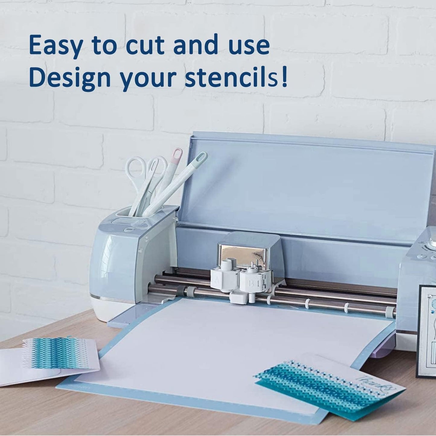 12 Pcs 10 Mil Blank Stencil Sheets 12 x 24 inch Milky Translucent PET Stencil Making Sheet Mylar Blank Template for DIY Art Craft, Cricut, Laser Cutting, Template Material