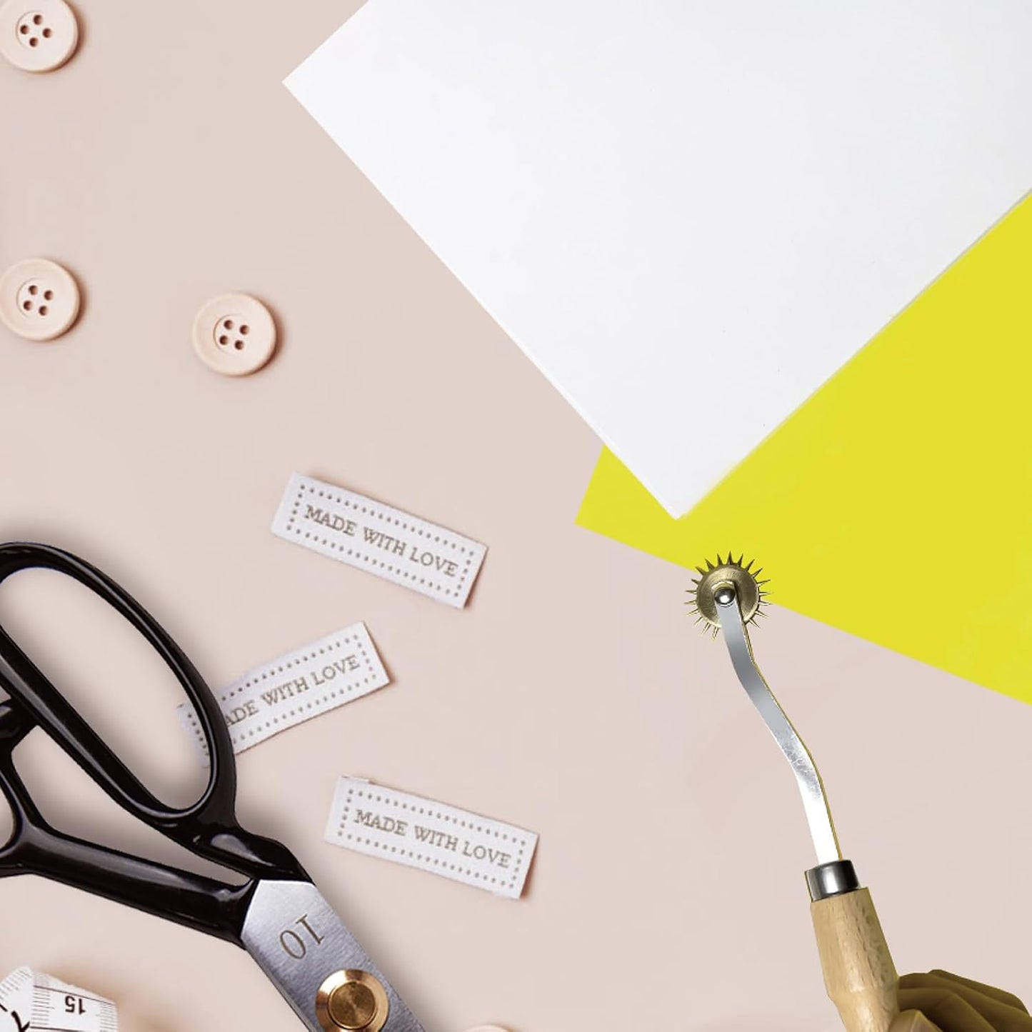 Kearing Dressmakers Tracing Paper Yellow/White Large Sized 82x57cm(32" x 22") Tracing Paper for Sewing, Fashion Design, Embroidery Tracing