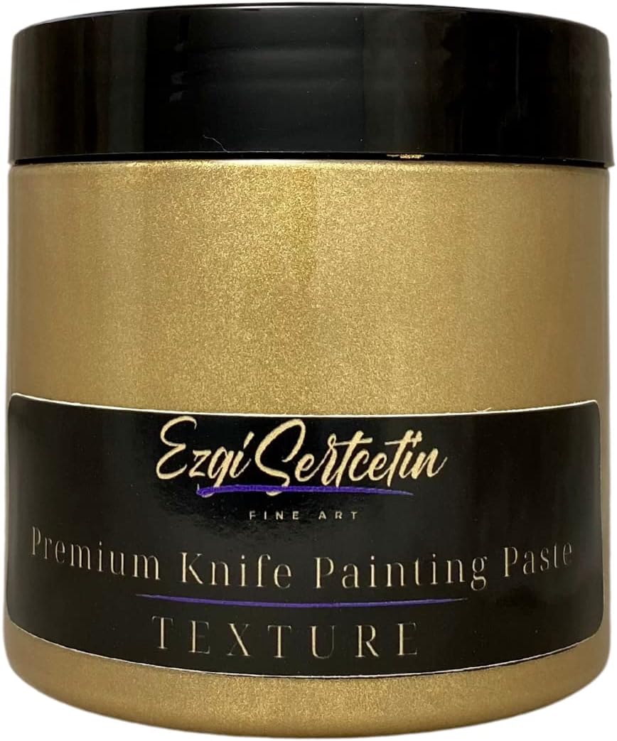 Premium Palette Knife Painting Paste|Texture Paste|Authentic Bright Colors|Ready to Use|Easy to Apply| 6oz (24K Gold)