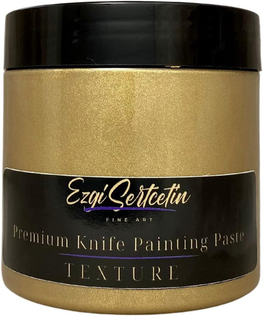 Premium Palette Knife Painting Paste|Texture Paste|Authentic Bright Colors|Ready to Use|Easy to Apply| 6oz (24K Gold)