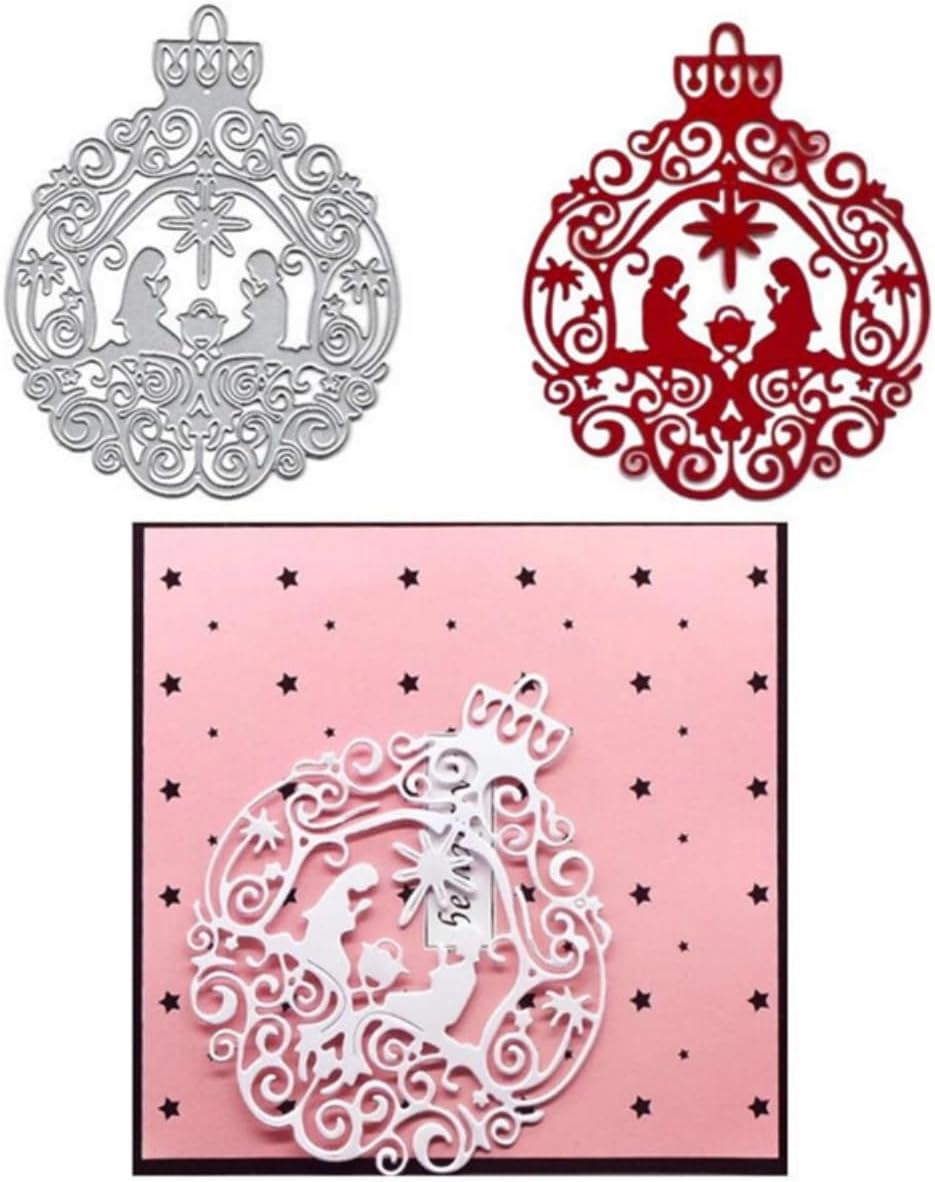 Mvchifay Cutting Dies Happy Birthday Metal Stencils Scrapbooking Tool DIY Emboss Paper Card Making (Pray couples-12.6x10.2cm)