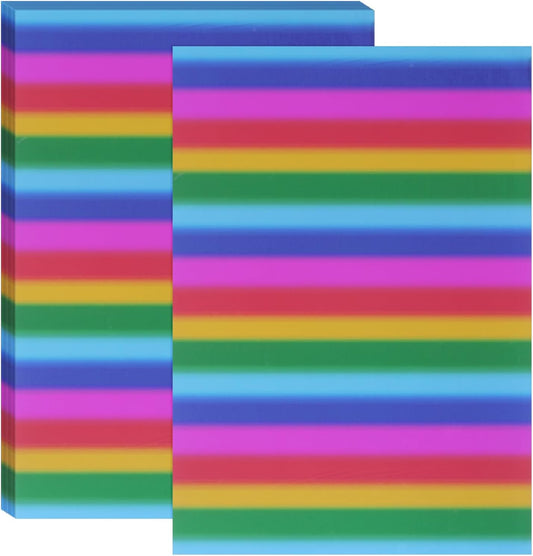 PATIKIL 11.7x8.3" Hot Stamping Foil Paper Sheet, 20 Sheets A4 Heat Transfer Hot Stamping Paper Foil for Leather DIY Logo Decor Craft Gift Package Scrapbook Card, Horizontal Colorful