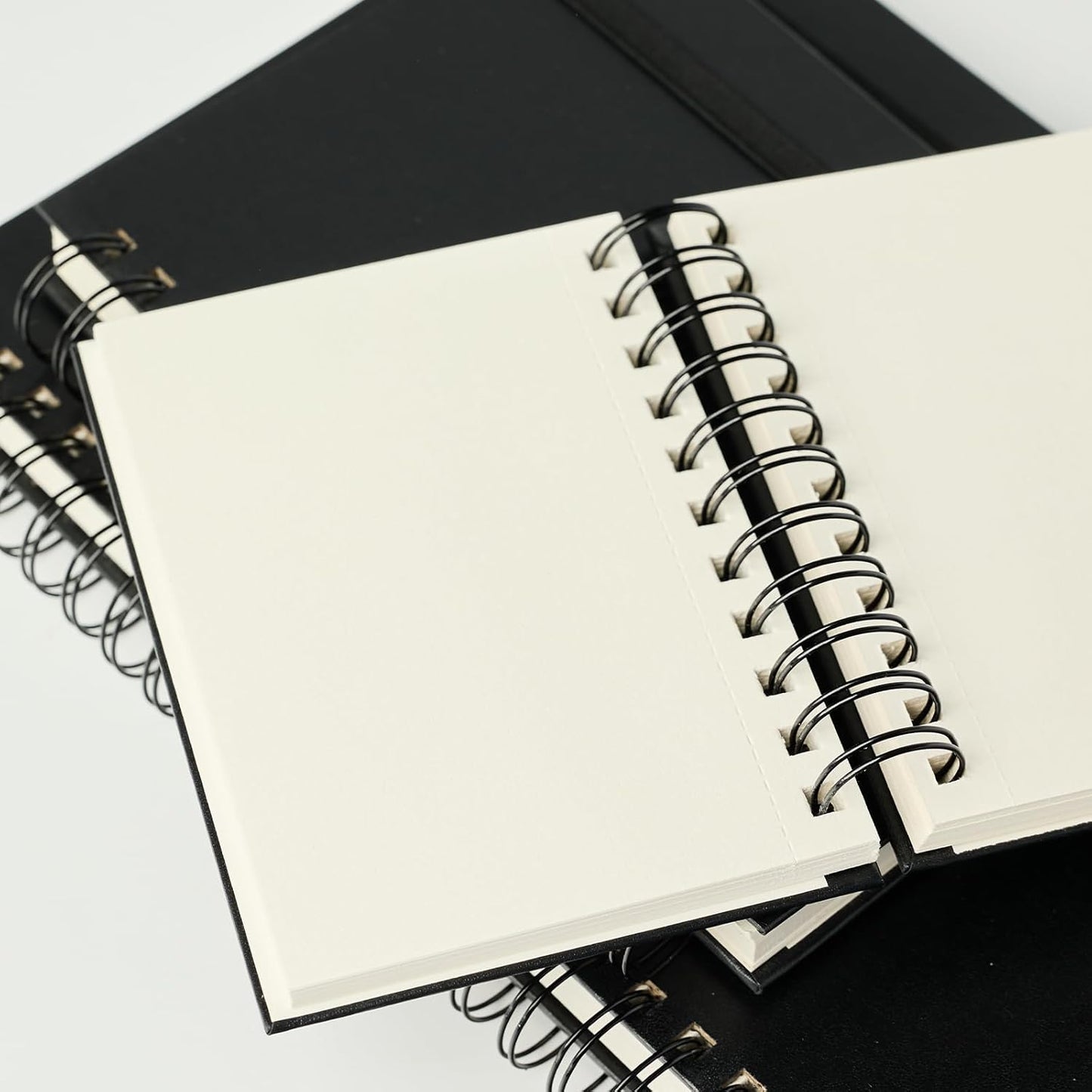 CuppaClip Sketch Book Hardcover Drawing Pad 300GSM Acid-Free Paper Spiral Bound Sketchbook 50 Sheets/100 Pages Art Supplies (Spiral Binding, 4x5.9in)