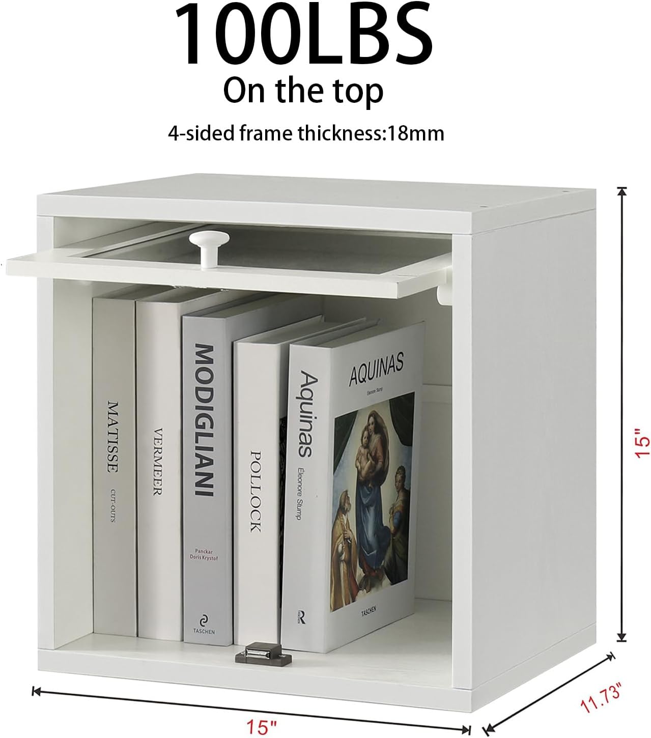 FUSUNBAO Magic DIY Cube Storage Organizer Stackable Cubes for Home Books Clothes Toy-Modular Cubby Storage System-Office Cubical-Bookcase Closet(Pure White-Washed, Glass Door Cube)