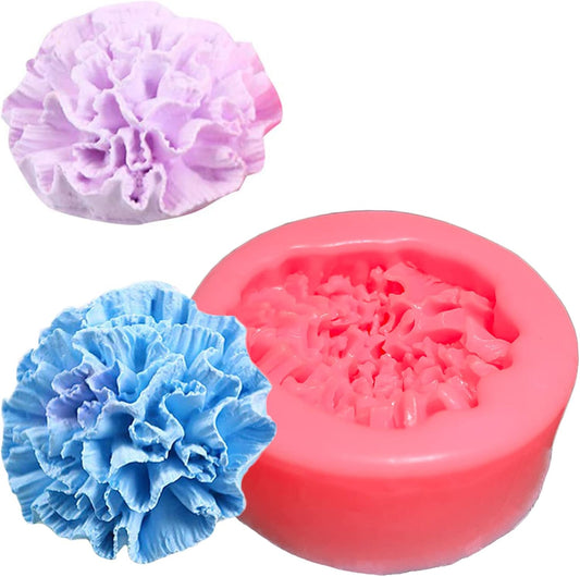 Soap Molds Carnations Flower, 3D Flowers Silicone Handmade DIY Candy Melt Mold, Chocolate Cookie Making Tools, Christmas Cake Candles Mould, Christmas Party Decoration for Oven Cupcake
