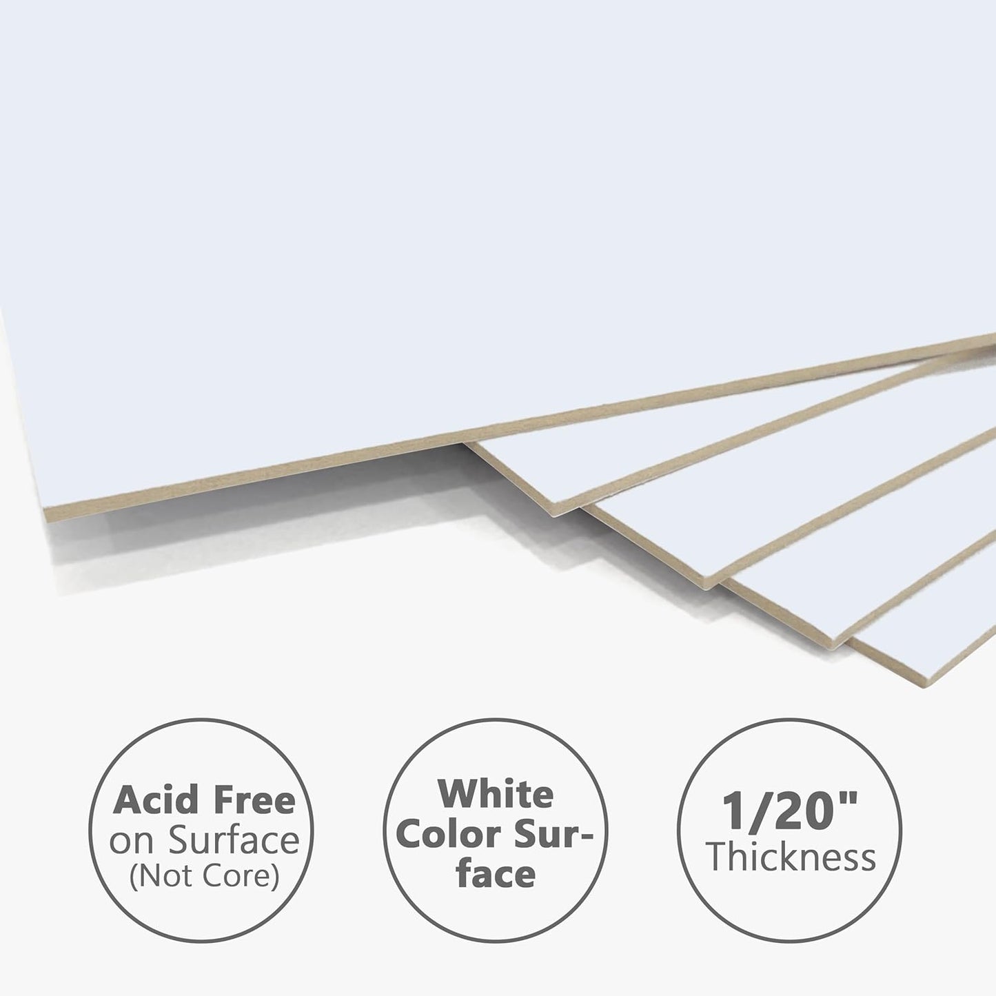 Somime 10 Pack Backing Boards, 11x14 Uncut White Mats Matboards, Acid-Free Backerboards for Art Prints, Ideal for Photos, Pictures, Prints, and Frames