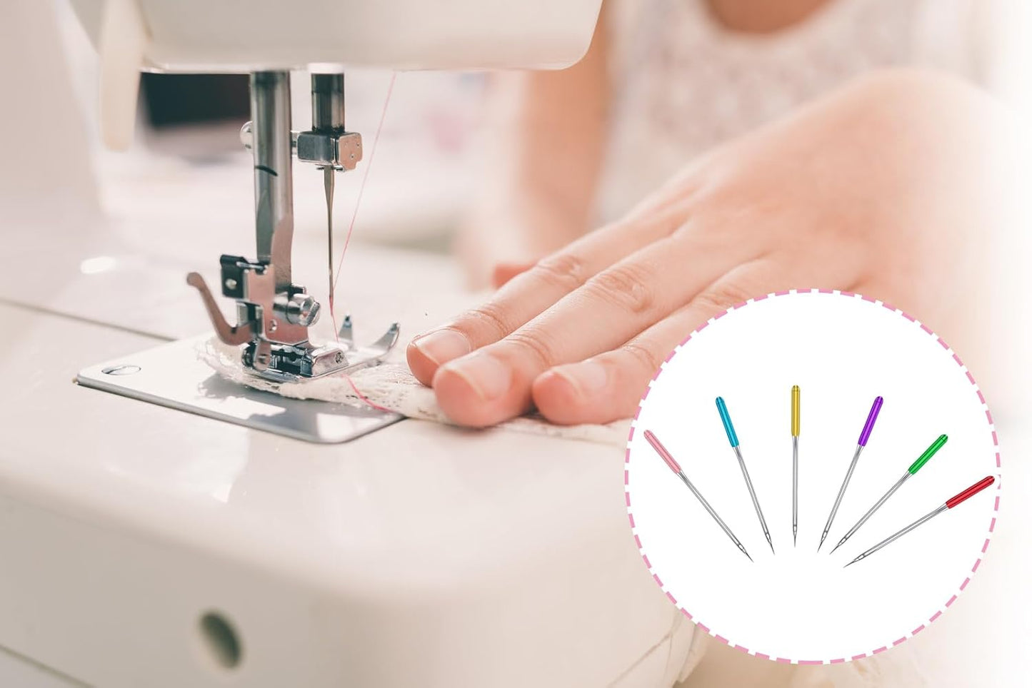 YICBOR Sewing Machine Needles, Universal Regular Point Flat Shank Sewing Needles HAX1 130/705H Compatible with Singer, Brother, Janome, Pfaff and Other Brand Sewing Machine (All Size-6pack)