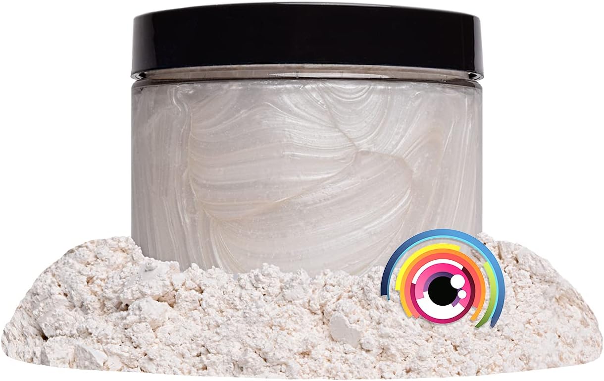 Eye Candy Pigments Premium White Mica Powder - Daigi (50gr) - for Epoxy, Resin, Soap, Paint, Woodworking, Acrylic Pouring, Bath Bombs, Fishing Lures - DIY Arts and Crafts Additive