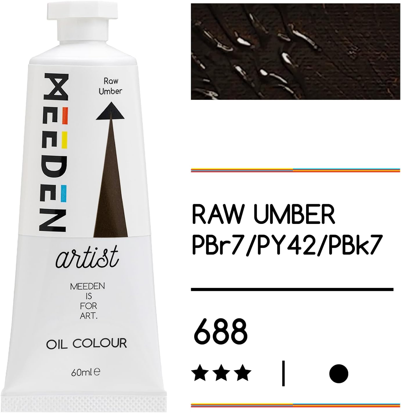 MEEDEN Artist Grade Oil Paint: Raw Umber - 60ml/2oz Tube - Professional Art Paints for Canvas Painting