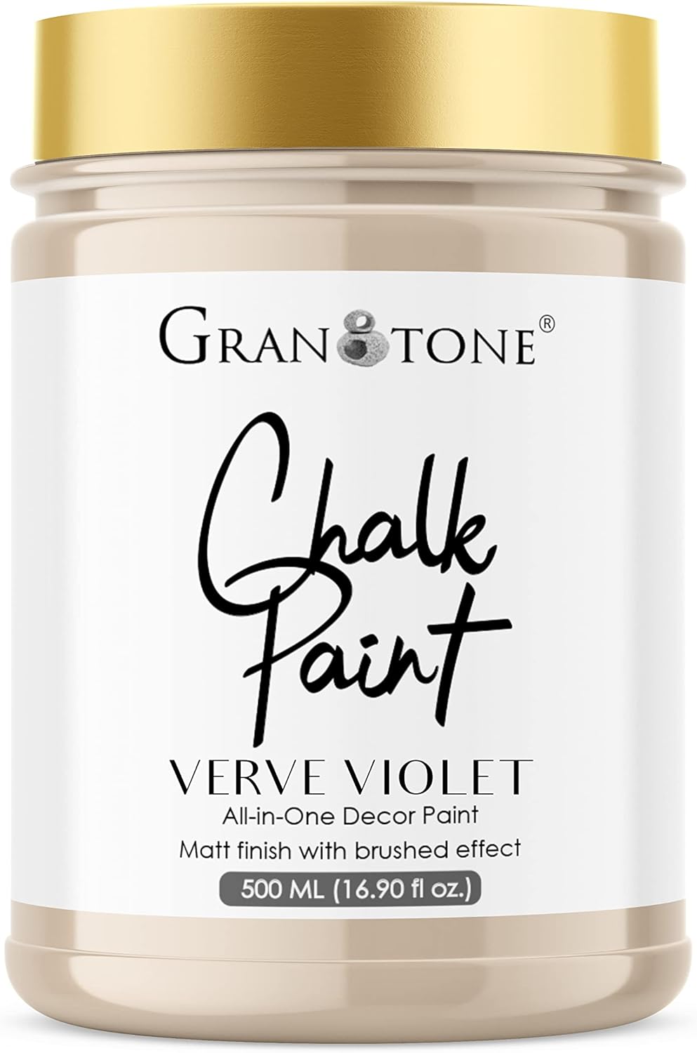 GRANOTONE Chalk Paint for Furniture | Matt-Finish Water-Based Acrylic Paint for Wood, Walls, Metal, Glass, Paper, Fabric Canvas | Maximum Coverage Chalk Paint for Kids & Adults, 500 Ml (DRIFT STONE)