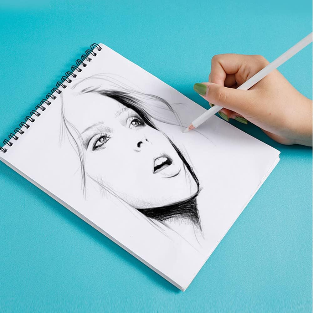 Eraser Pencils Set for Artists, Wooden Sketch Professional Highlight Painting Eraser Pen for Sketching Charcoal Drawings, Revise Erasing Details for Students Limner, 6PCS