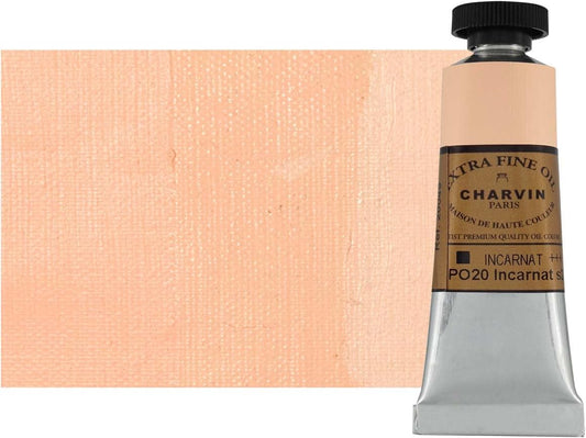 Charvin Extra Fine Oil Paint, Incarnat 20 ml - Triple-Milled, Rich Texture, Poppy Oil-Based, Light-Fast, Handmade, Archival Quality