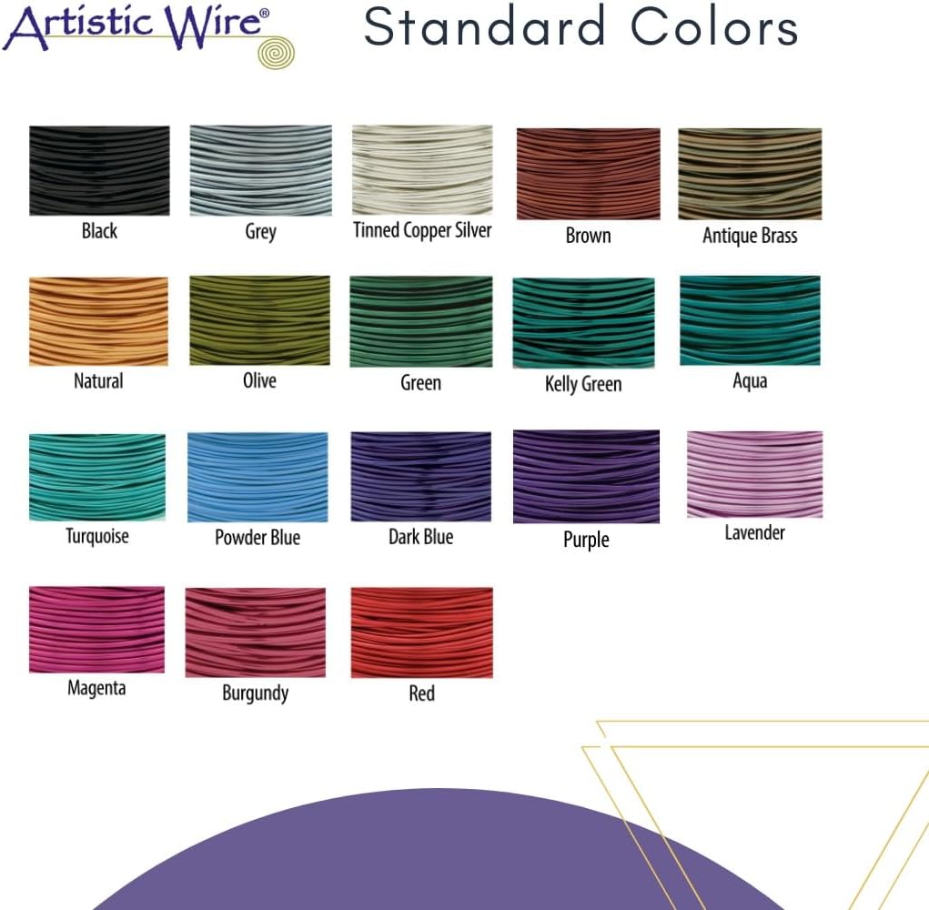 Artistic Wire, 26 Gauge Tarnish Resistant Colored Copper Craft Wire, Black, 30 yd