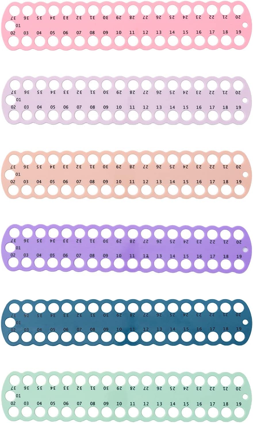 6 pcs Embroidery Floss Organizer,6 Color Plastic Floss Bobbin, Cross Stitch Thread Holder Storage Tool,Floss Organizer Embroidery Shelf (Multicolor)