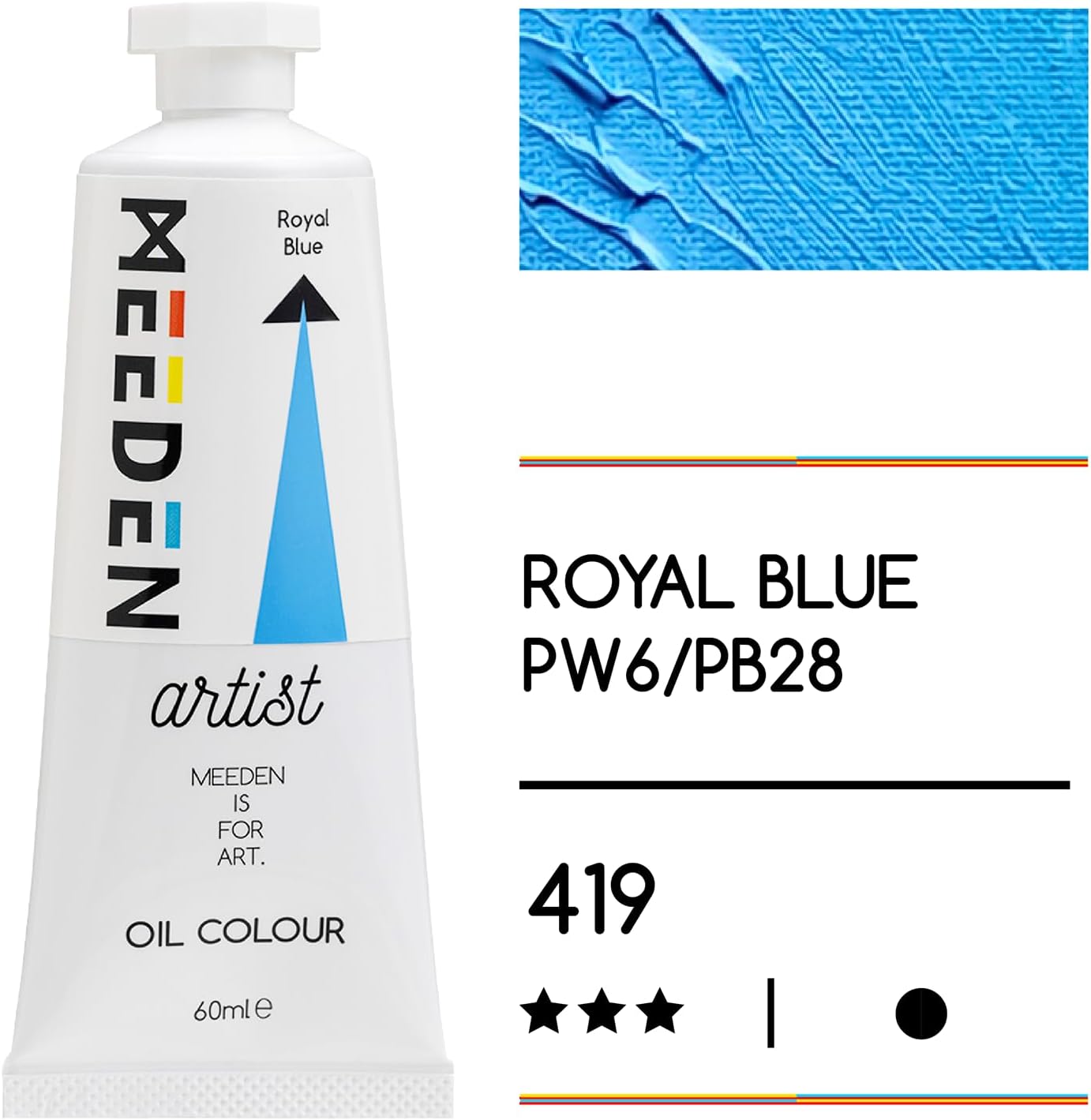 MEEDEN Artist Grade Oil Paint: Royal Blue - 60ml/2oz Tube - Professional Art Paints for Canvas Painting
