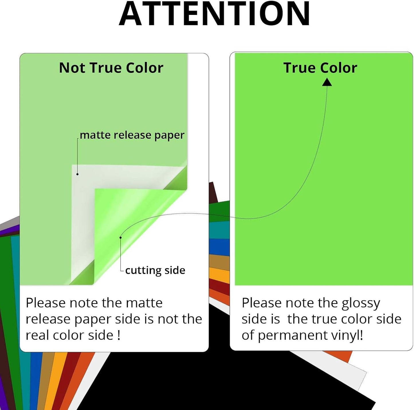 HTVRONT Green Permanent Vinyl, 12 Pack Lime Green Vinyl for Cutting Machine - 10 Glossy Lime Sheets 12" x 12"& 2 Transfer Tape Sheets for Craft Cutter, Party Decoration