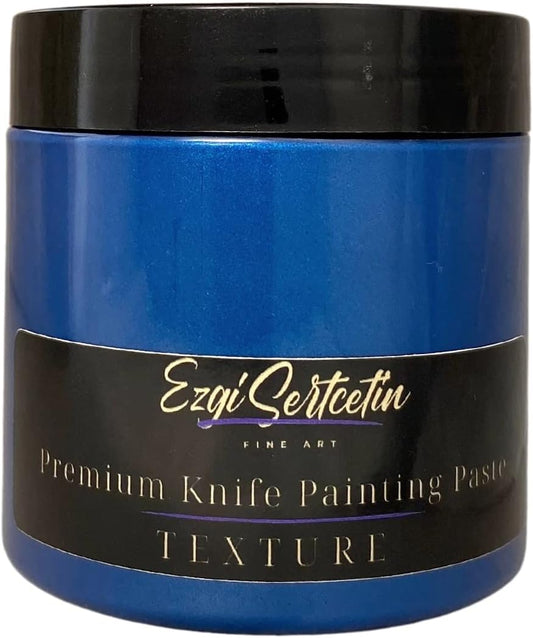 Premium Palette Knife Painting Paste|Texture Paste|Authentic Bright Colors|Ready to Use|Easy to Apply| 6oz (Intensive Blue)